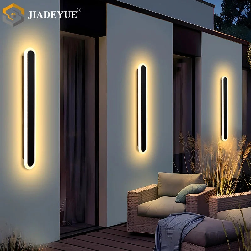 LED Outdoor Wall Light IP65 Modern Waterproof Outdoor Long Wall Light Garden Light Garden Balcony Decoration Outdoor Lighting